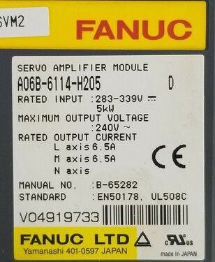 A06B-6114-H205 | FANUC Servo Amplifiers A06B-6114-H205 | FANUC Servo Amplifiers